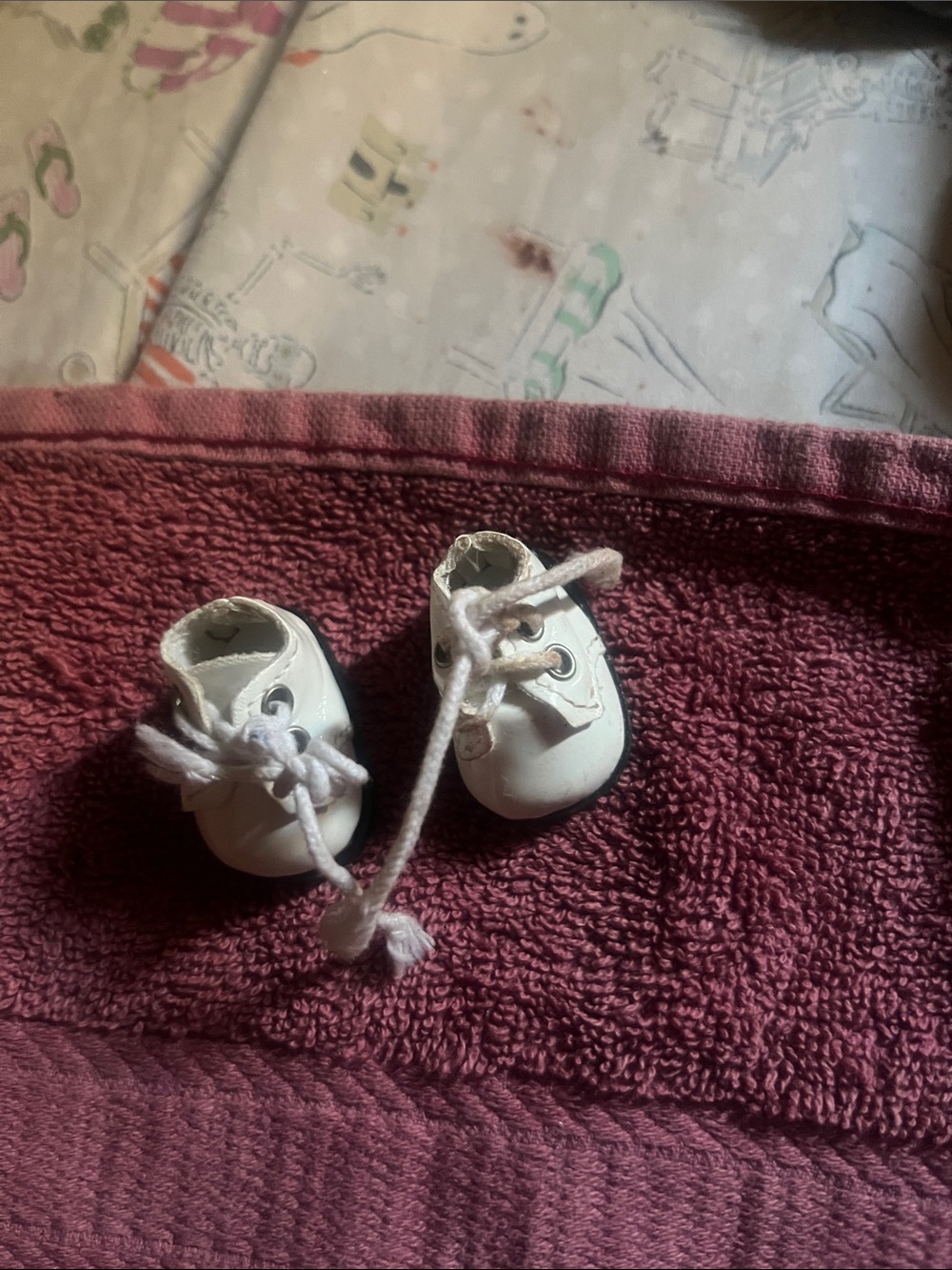 White Baby Walker Shoes with Lace Tie — labubu toy